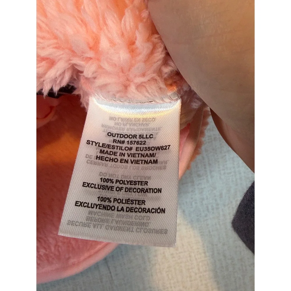 NWT Eddie Bauer Kids Pink High Pile Fleece‎ Hooded Jacket XS 5/6 Layering Teddy